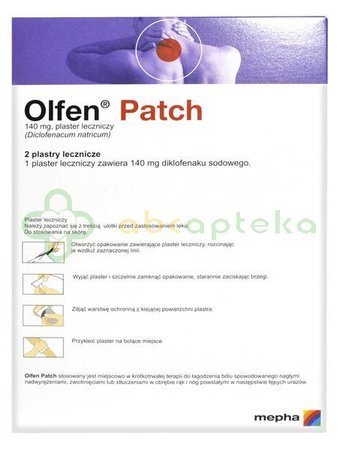 Olfen Patch, 140 mg, 2 plastry lecznicze