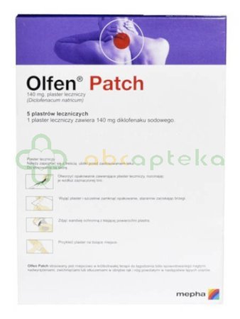 Olfen Patch, 140 mg, 5 plastrów leczniczych