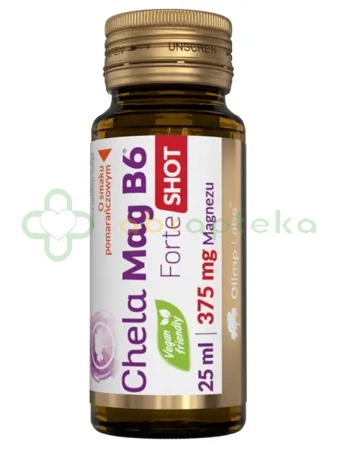 Olimp, Chela-Mag B6 Forte Shot, smak pomarańczowy, 25 ml