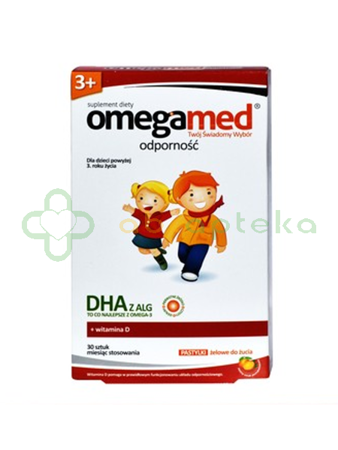 Omegamed Odporność 3+, 30 kapsulek do żucia | DATA WAŻNOŚCI 30.09.2024