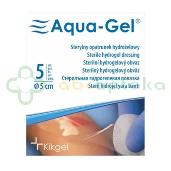 Opatrunek hydrożelowy Aqua-Gel średnica 5 cm,  5 sztuk,  