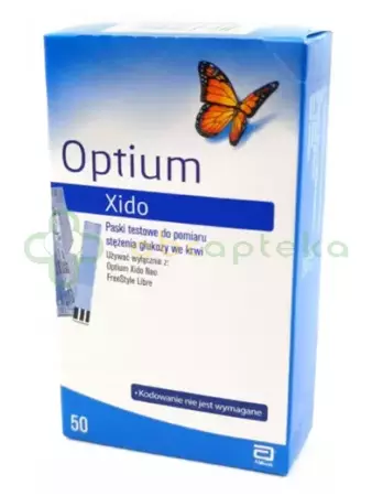 Optium XIDO, paski testowe do glukometru, 50 szt