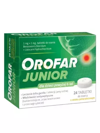 Orofar Junior, 24 tabletki do ssania