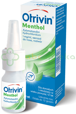 Otrivin Menthol, 1 mg/ml, aerozol do nosa, 10 ml