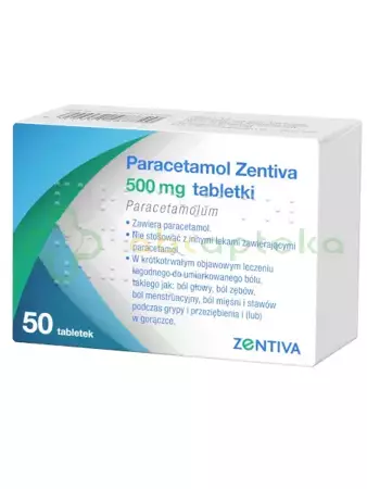 Paracetamol 500 mg /Zentiva         50 tbl