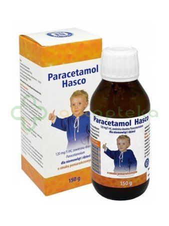 Paracetamol Hasco, zawiesina doustna o smaku pomarańczowym, 150 ml