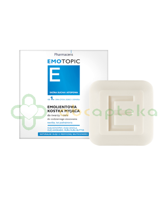 Pharmaceris E Emotopic, emolientowa kostka myjąca do twarzy i ciała, 100 g