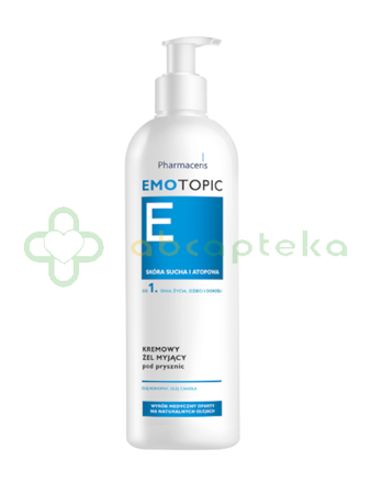 Pharmaceris E Emotopic, kremowy żel myjący pod prysznic, 400 ml 