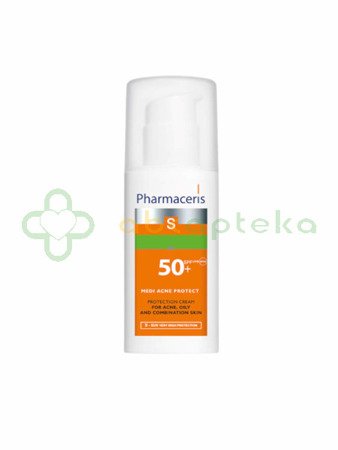 Pharmaceris S Sun, Krem ochronny dla skóry trądzikowej, mieszanej i tłustej  50 ml