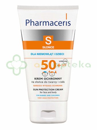 Pharmaceris S Sun, Krem ochronny na słońce do twarzy i ciała dla dzieci SPF50 125 ml