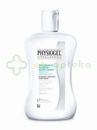 Physiogel, Pielęgnacja włosów i skóry głowy, szampon z odżywką 2w1,      250 ml