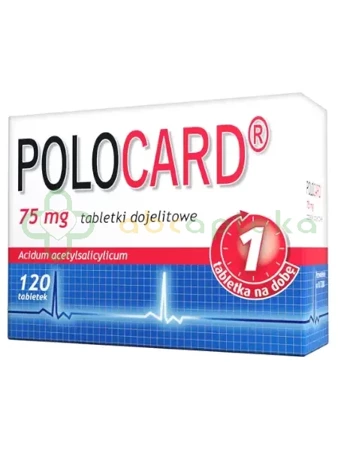 Polocard  75 mg,                    120 tabletek