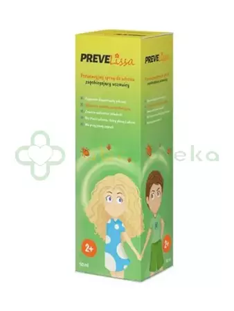 PreveLissa, spray do włosów zapobiegający wszawicy, 50 ml