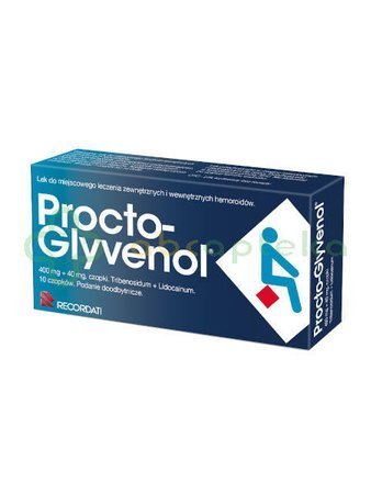 Procto-Glyvenol, 400 mg + 40 mg, 10 czopków doodbytniczych  
