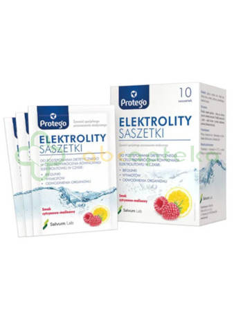Protego Elektrolity o smaku cytrynowo-malinowym, 10 saszetek