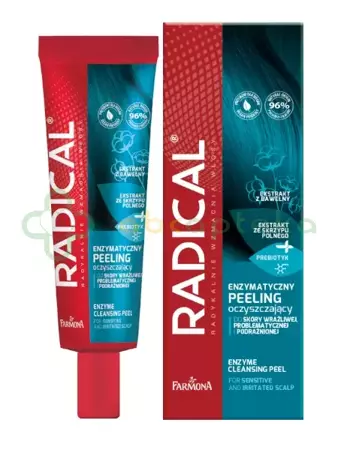 Radical, enzymatyczny peeling oczyszczający do skóry wrażliwej, problematycznej i podrażnionej, 75 ml