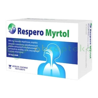 Respero Myrtol 300 mg, 50 kapsułek dojelitowych miękkich