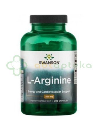 SWANSON, L-Arginina 500 mg, 200 kapsułek