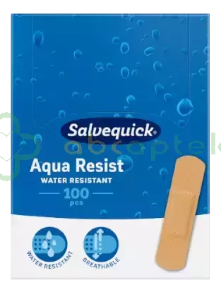 Salvequick Aqua Resist, plastry wodoodporne, 19 mm x 72 mm, 100 sztuk