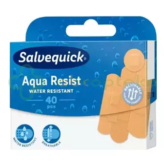 Salvequick Aqua Resist, wodoodporne plastry, 40 sztuk