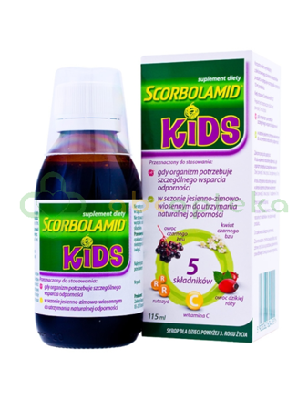 Scorbolamid Kids+, syrop, 115 ml