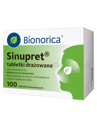 Sinupret, 100 tabletek drażowanych