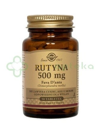 Solgar, Rutyna 500 mg,  50 tabletek