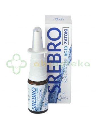 Srebro Koloidalne AG10 Zatoki spray 15 ml