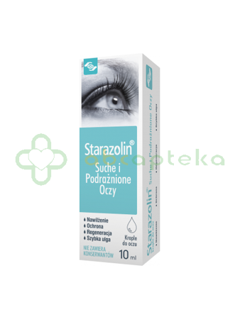 Starazolin Suche i Podrażnione oczy, krople do oczu, 10 ml | DATA WAŻNOŚCI 30.11.2024