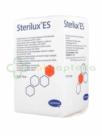 Sterilux ES kompresy niejałowe, 17 nitkowe, 12 warstwowe, 5 cm x 5 cm, 100 sztuk