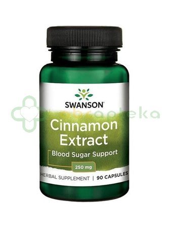 Swanson, Cynamon ekstrakt 250 mg, 90 kapsułek