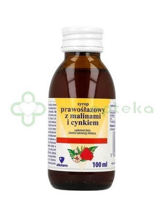 Syrop prawoślazowy, z malinami i cynkiem, 100 ml