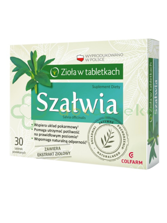 Szałwia, 30 tabletek powlekanych