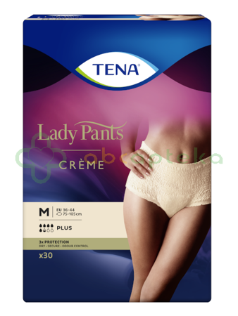 TENA Lady Pants Plus Creme, Bielizna dla kobiet, rozmiar M, 30 sztuk