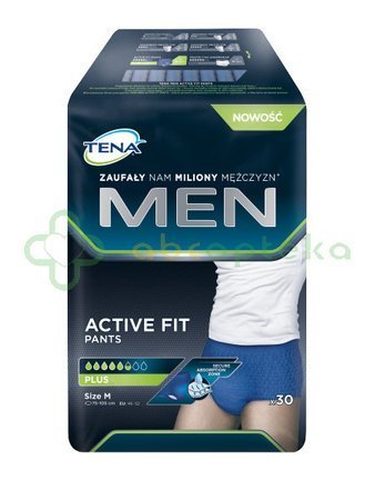 TENA Men Pants Plus, Bielizna dla mężczyzn, rozmiar M, 30 sztuk
