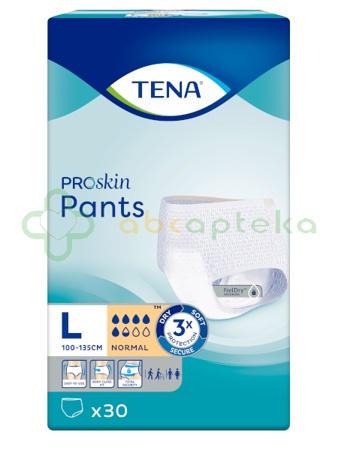 TENA Pants ProSkin Normal, Majtki chłonne rozmiar L, 30 sztuk