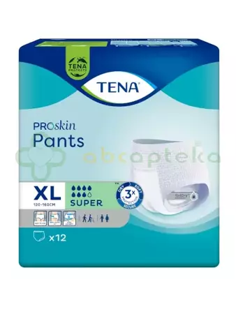 TENA Pants ProSkin Super, majtki chłonne rozmiar XL, 12 sztuk