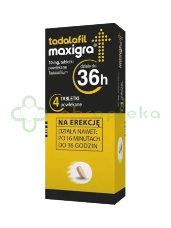 Tadalafil Maxigra 10 mg,              4 tabletki