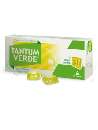 Tantum Verde, smak cytrynowy, 20 pastylek