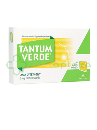 Tantum Verde, smak cytrynowy, 30 pastylek