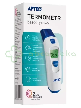 Termometr bezdotykowy APTEO,          1 sztuka