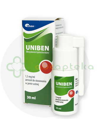 Uniben,1,5 mg / ml, aerozol do stosowania w jamie ustnej, 30 ml