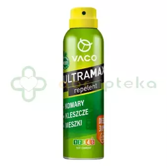 Vaco Ultramax, spray na komary, kleszcze i meszki, DEET 30%, 170 ml