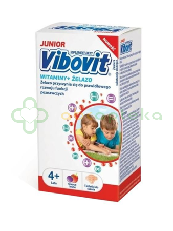 Vibovit Junior Witaminy + Żelazo 30 tabletek do ssania