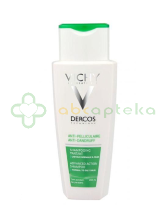 Vichy Dercos, szampon przeciwłupieżowy, włosy normalne i przetłuszczające się, 200 ml