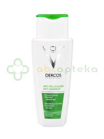 Vichy Dercos, szampon przeciwłupieżowy, włosy suche, 200 ml