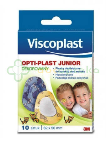 Viscoplast Opti-Plast Junior, plastry dla dzieci 62 mm x 50 mm, 10 sztuk