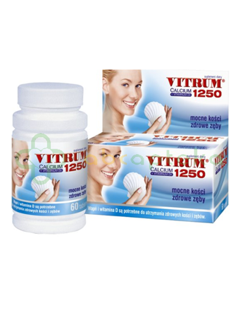 Vitrum Calcium 1250 + Vitaminum D3,  60 tabletek