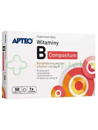 Witaminy B compositum APTEO,               50 tabletek
