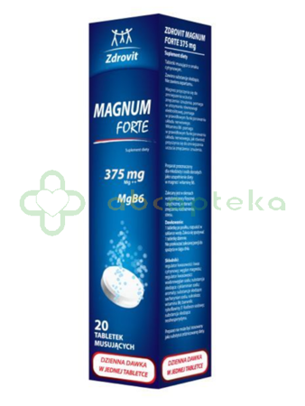 Zdrovit Magnum Forte 375 mg, 20 tabletek musujących